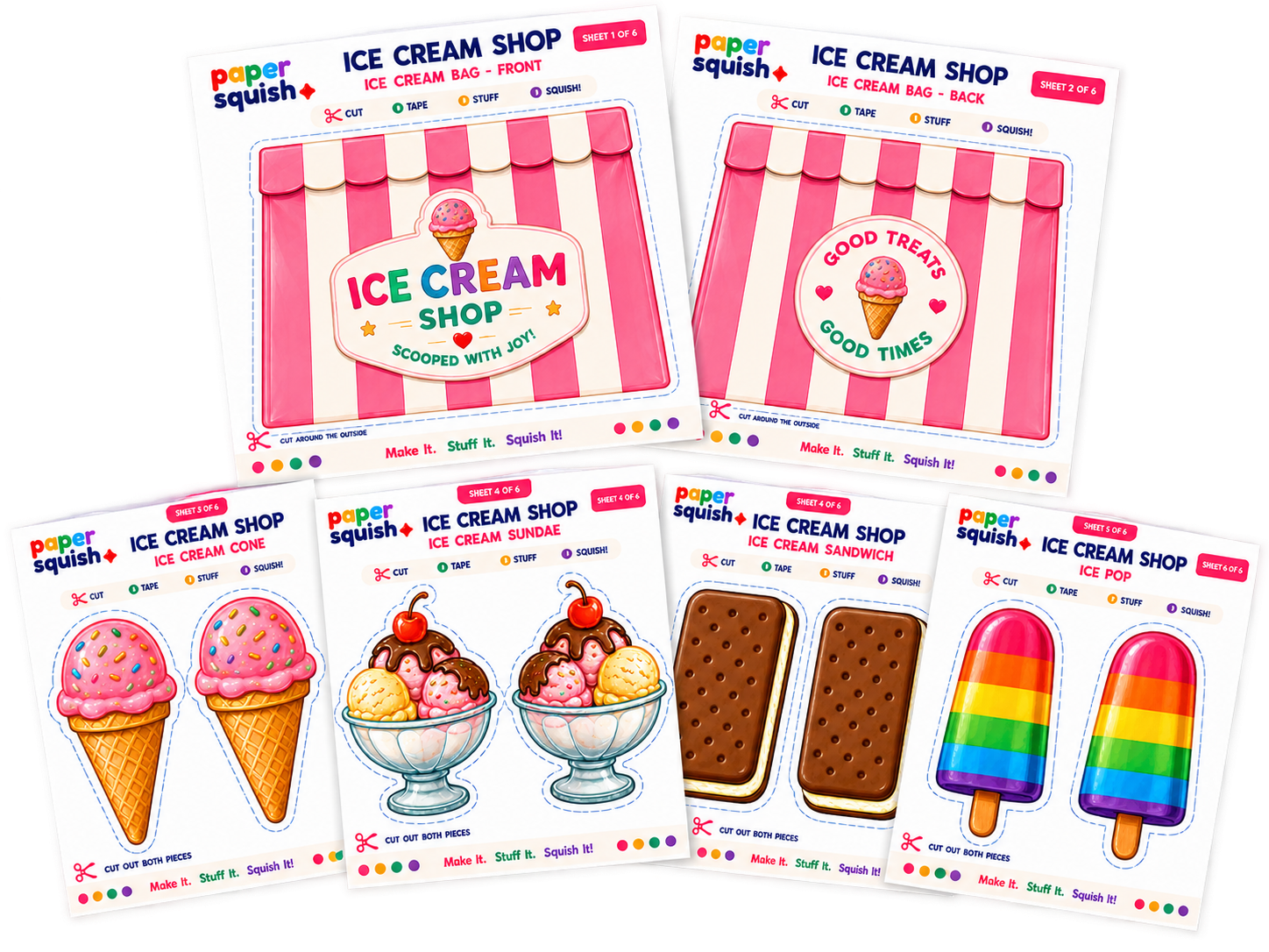 Ice Cream Shop Printable Templates