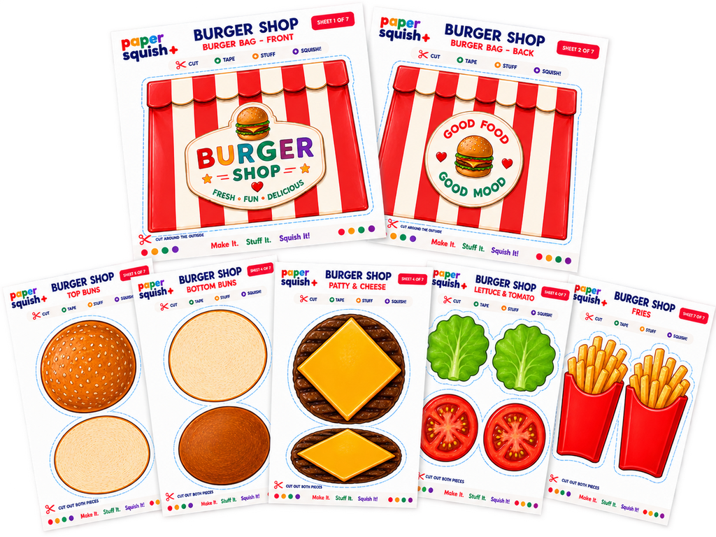 Burger Shop Printable Templates