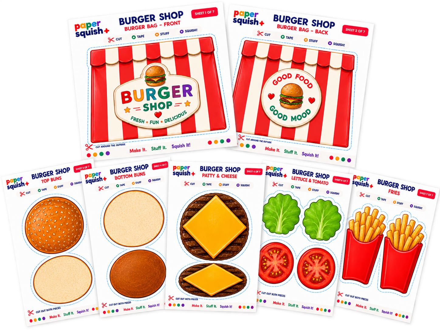 Burger Shop Printable Templates